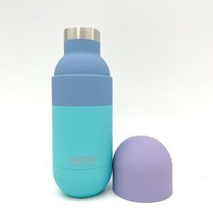 Asobu‎ Orb Insulated Water Bottle 14oz Lavender Teal Travel Mug BPA Free Pastel